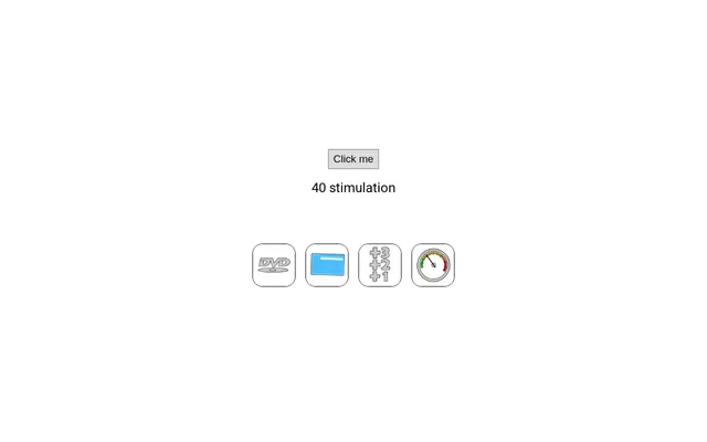 The first Stimulation Clicker upgrades: Bouncing DVD, Add Tab Title, Amount Animation and SPS Counter